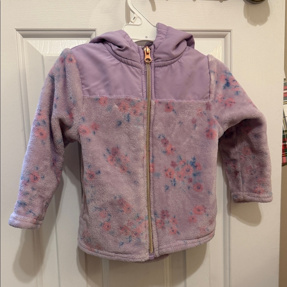 Nanette Lepore Purple Floral Kids Puffer Jacket